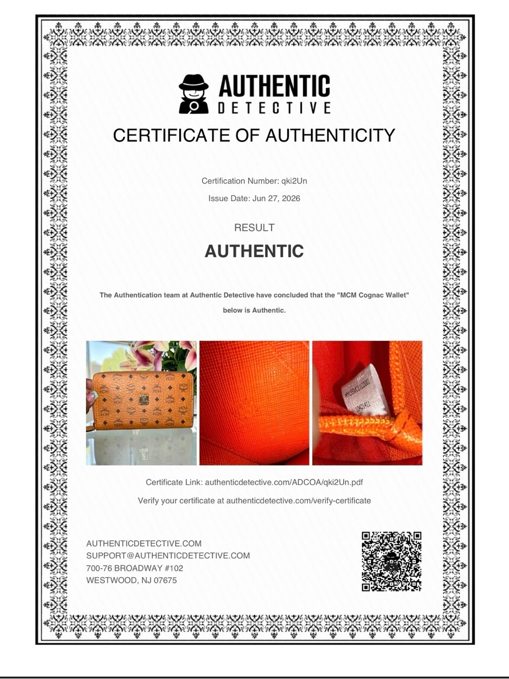 Authentic MCM Cognac Logo Visetos Zip Around Wallet EUC with COA - Picture 2 of 13